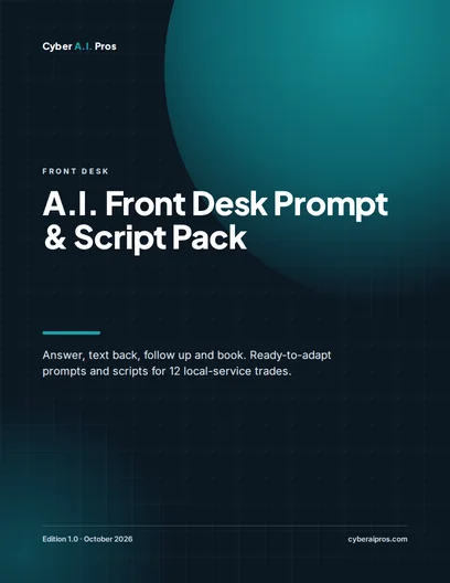 Cover of A.I. Front Desk Prompt & Script Pack